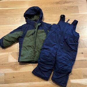 L.L. Bean Kids Jacket & Snow Pants Set - Navy and Olive